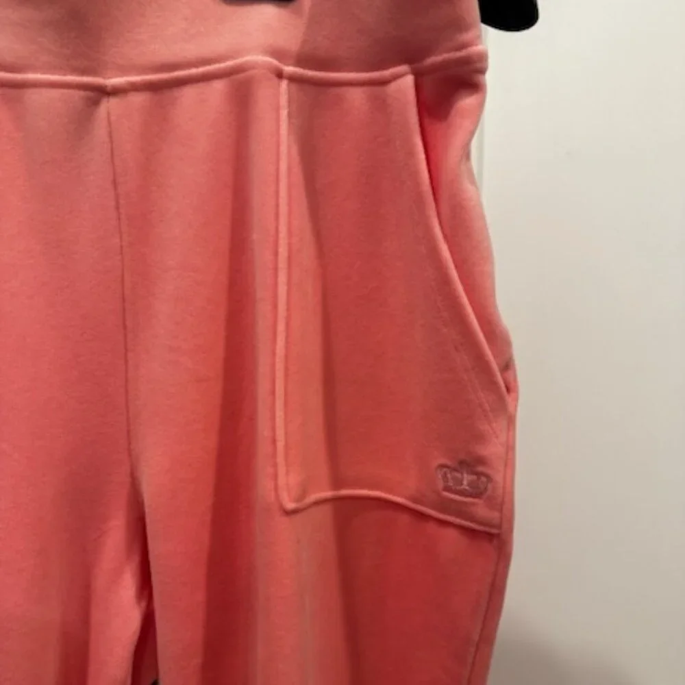Juicy Couture Pink Velour Tracksuit, 2 pieces, Zip Hoodie Jacket & Pants, Size S